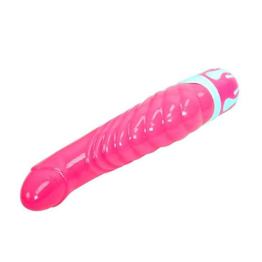 Vibratore stimolante con rilievi, 10 funzioni, 21,8 cm rosa